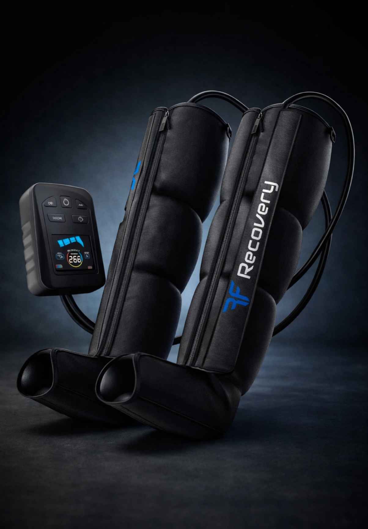 Sports recovery compression boots for athletes - full leg compression therapy system